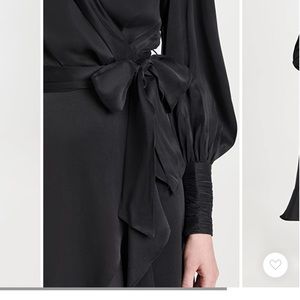 Black Zimmermann Silk Wrap Dress